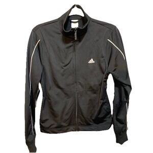 Adidas Track Jacket Black White 3 Stripes Full Zip‎ Athletic Unisex Medium